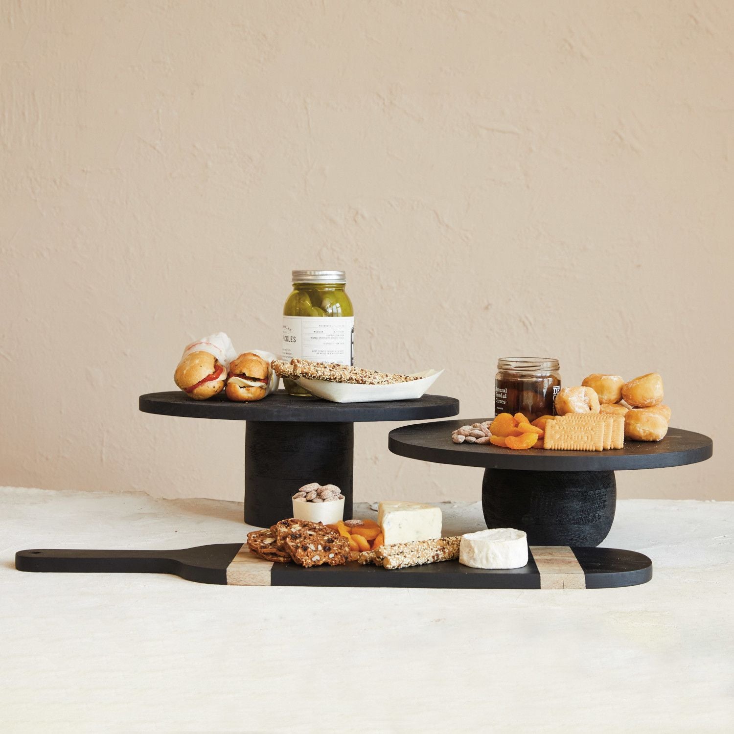 Black Wood Pedestal