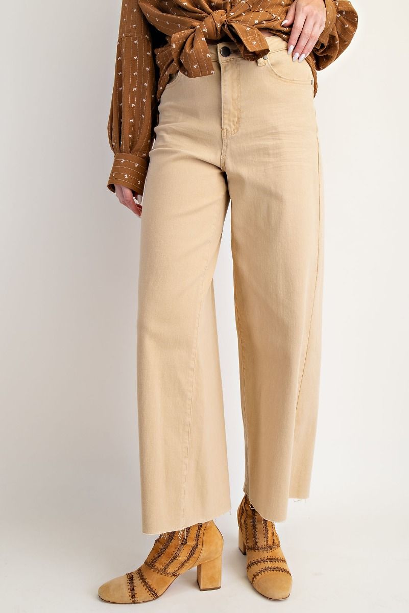 Soft Stretch High Waisted Twill Pants