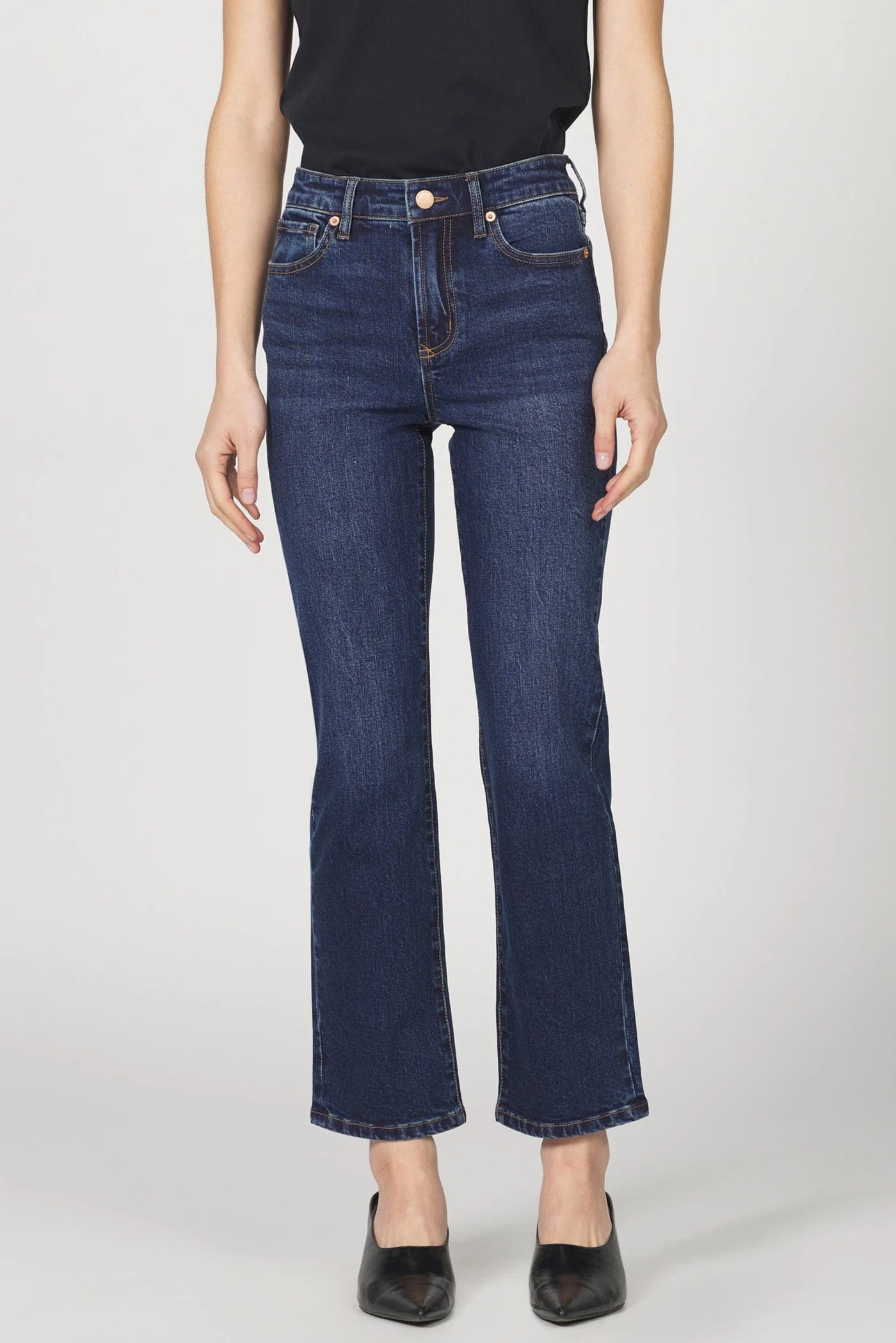 Mid-High Rise Straight Leg Jean | Dear John Anika