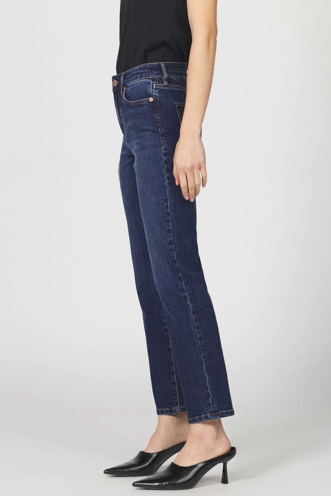 Mid-High Rise Straight Leg Jean | Dear John Anika