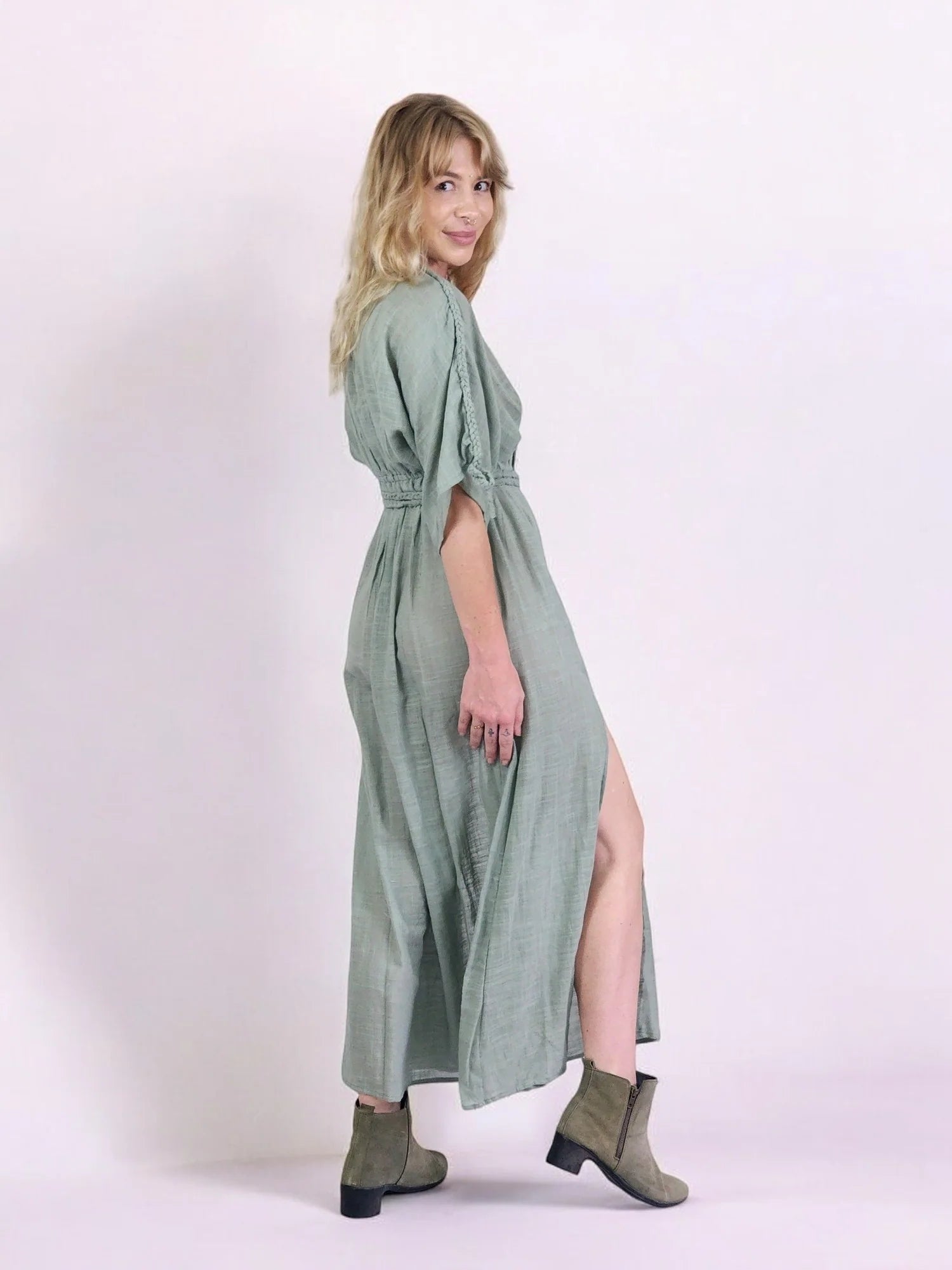 Linen Rope Goddess Maxi Dress