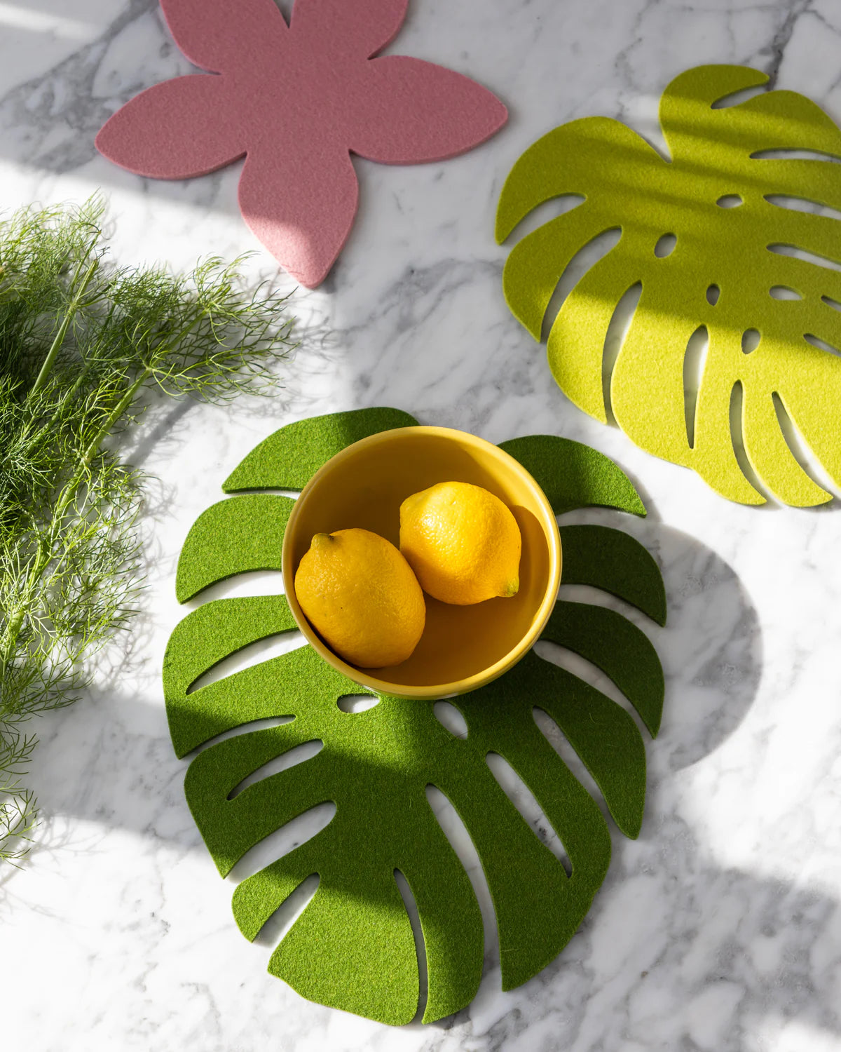 Merino Wool Monstera Trivet