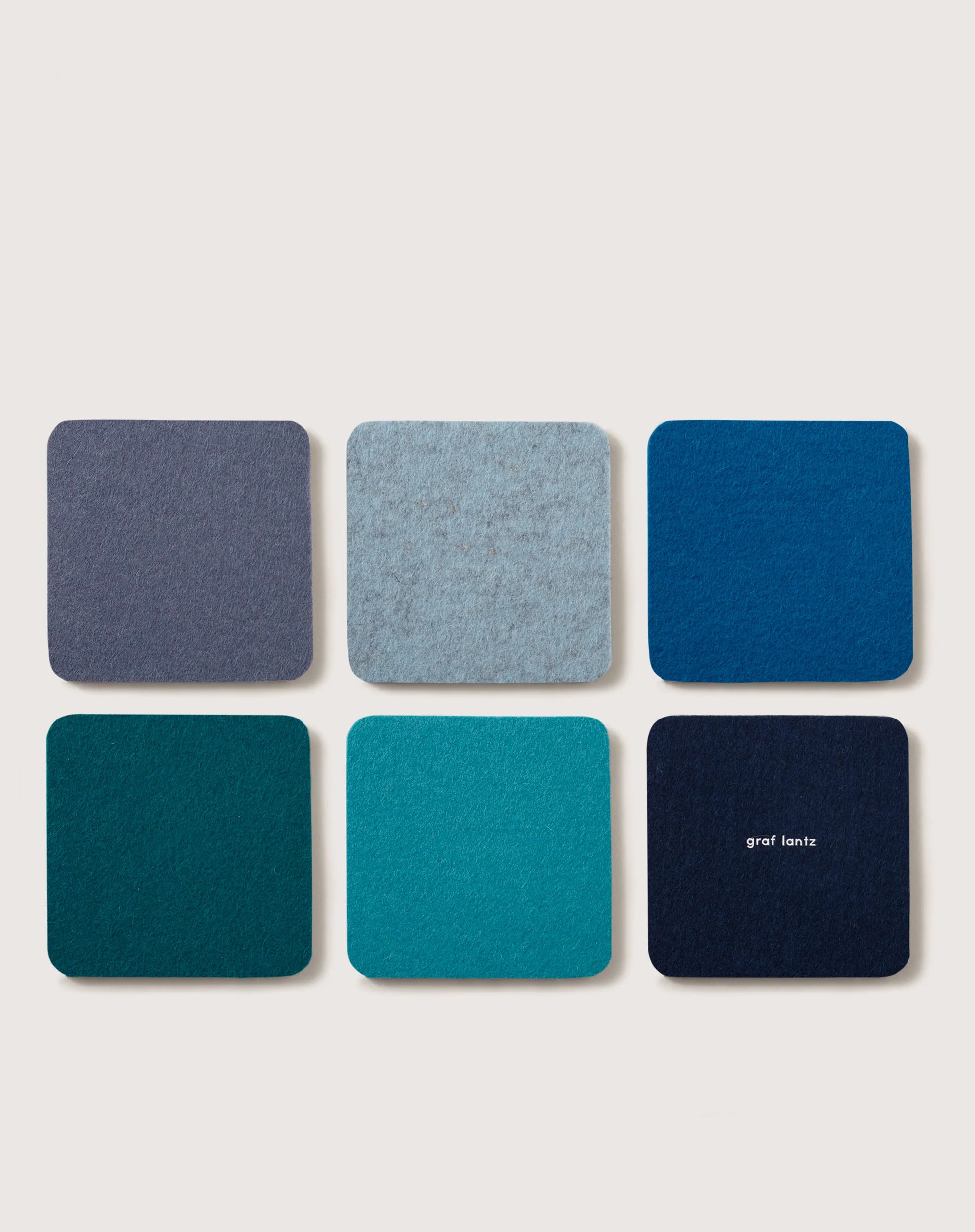 Bierfilzl Merino Wool Square Coaster Multi 6 Pack