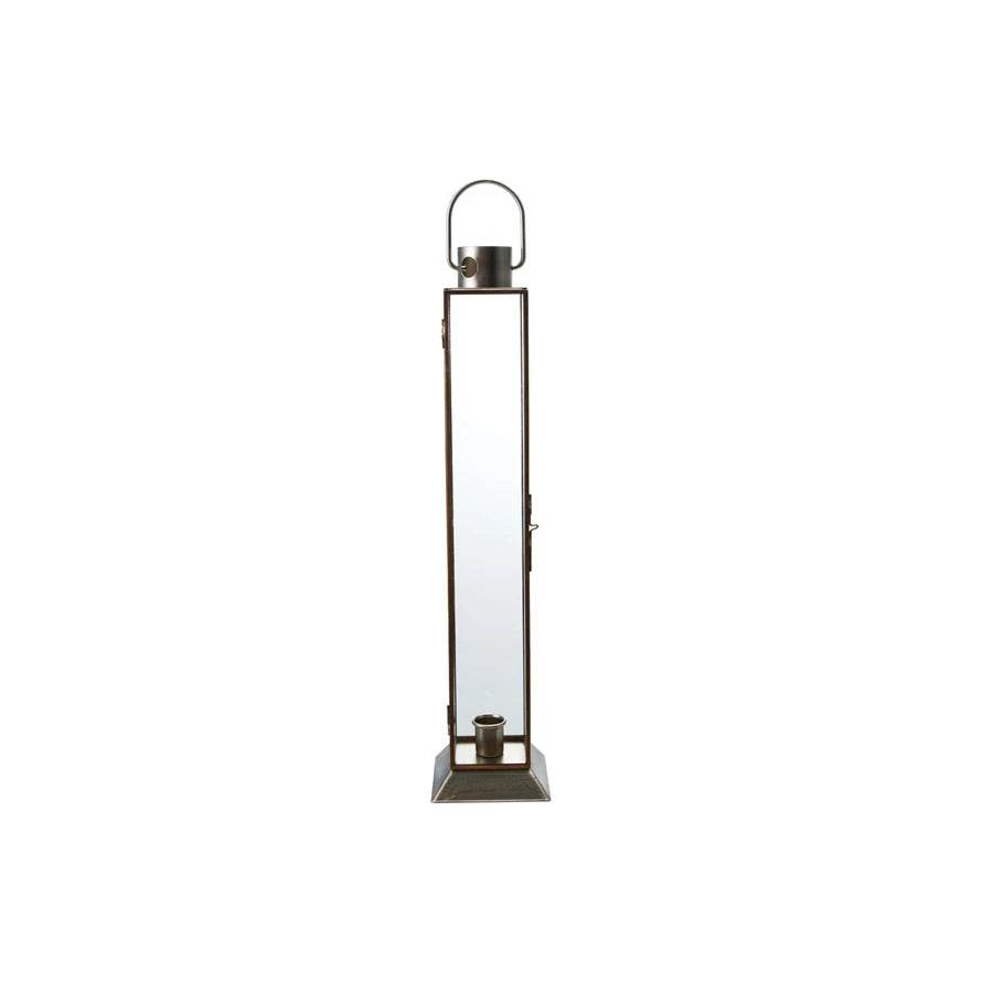 Metal and Glass Lantern Taper Holder