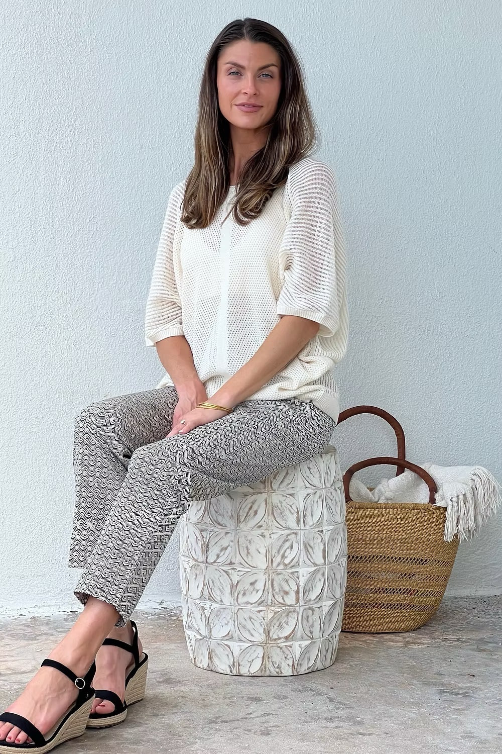 Black Print Pant