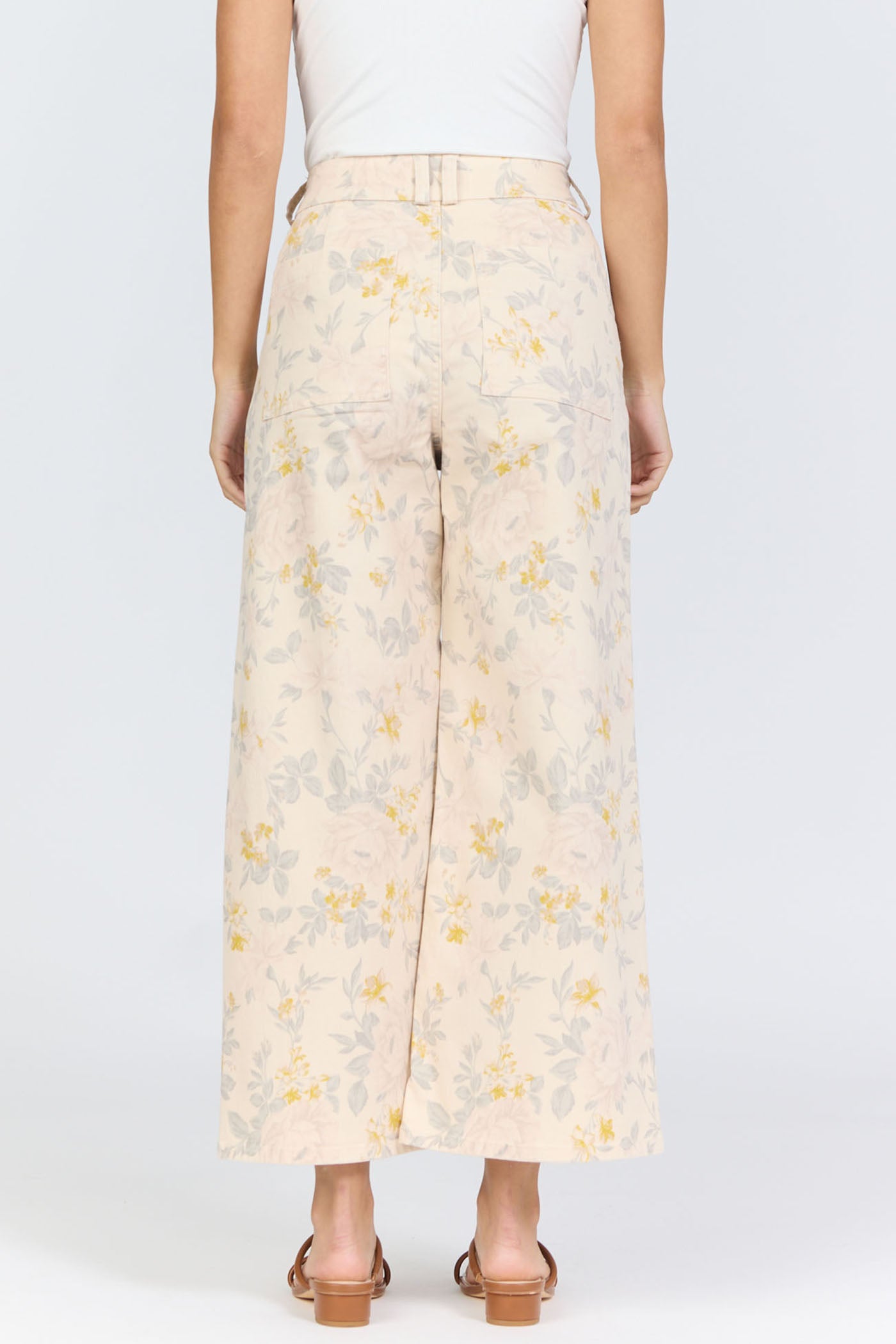 Vintage Floral High-Rise Wide-Leg Crop | Dear John Audrey