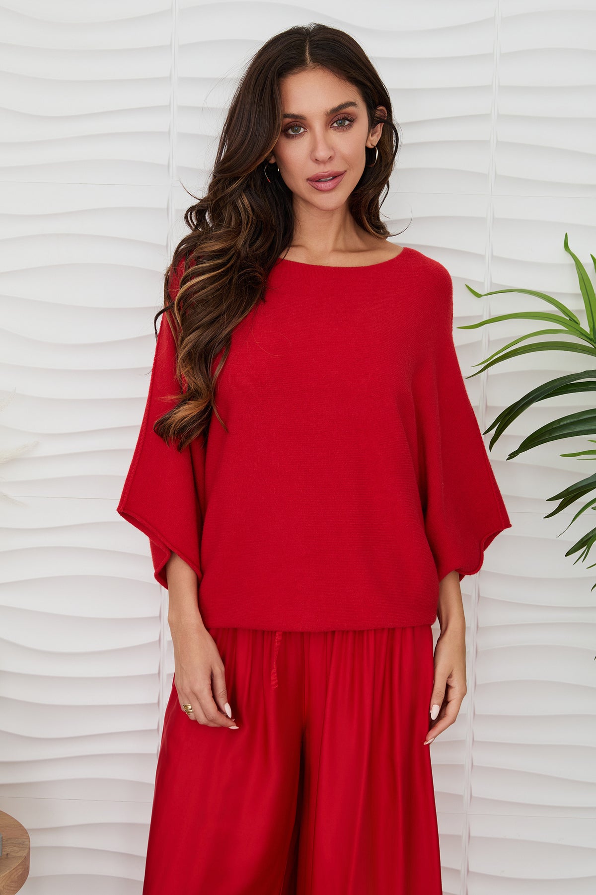 Batwing Sleeve Knit Top