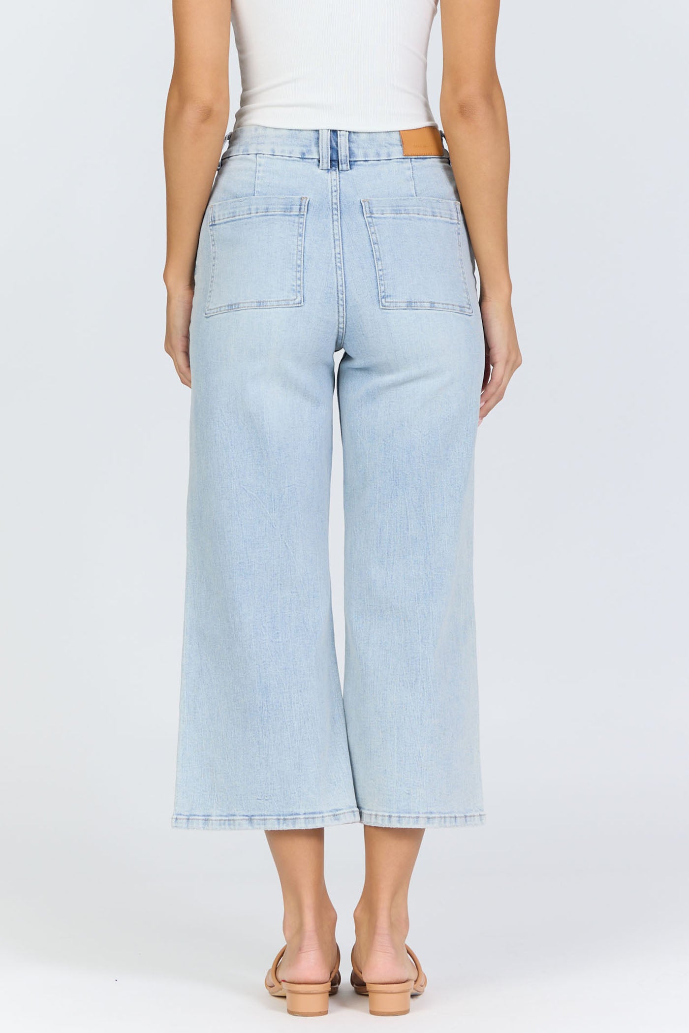 High-Rise Wide-Leg Cropped Denim | Audrey