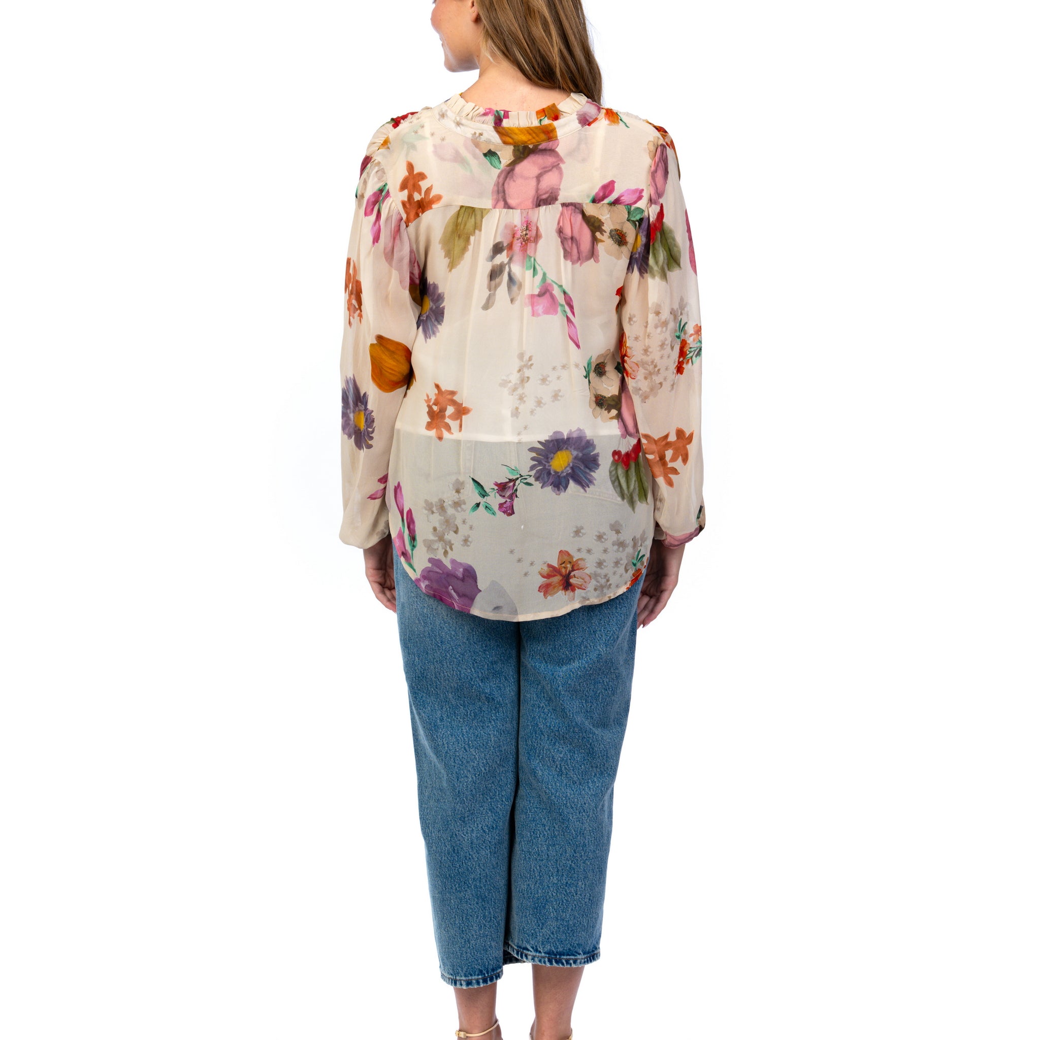 Botanical Garden Chiffon Blouse