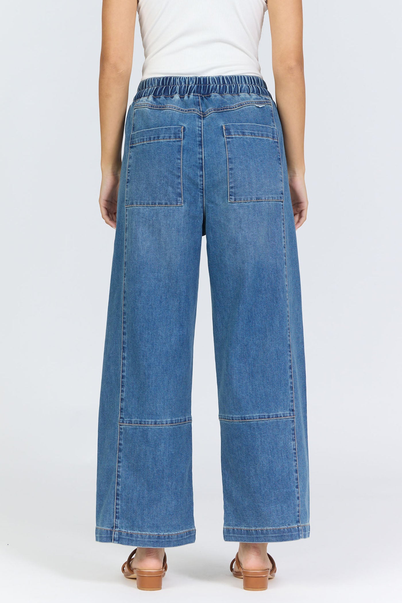 Relaxed Pull-On Wide-Leg Jeans | Dear John Della