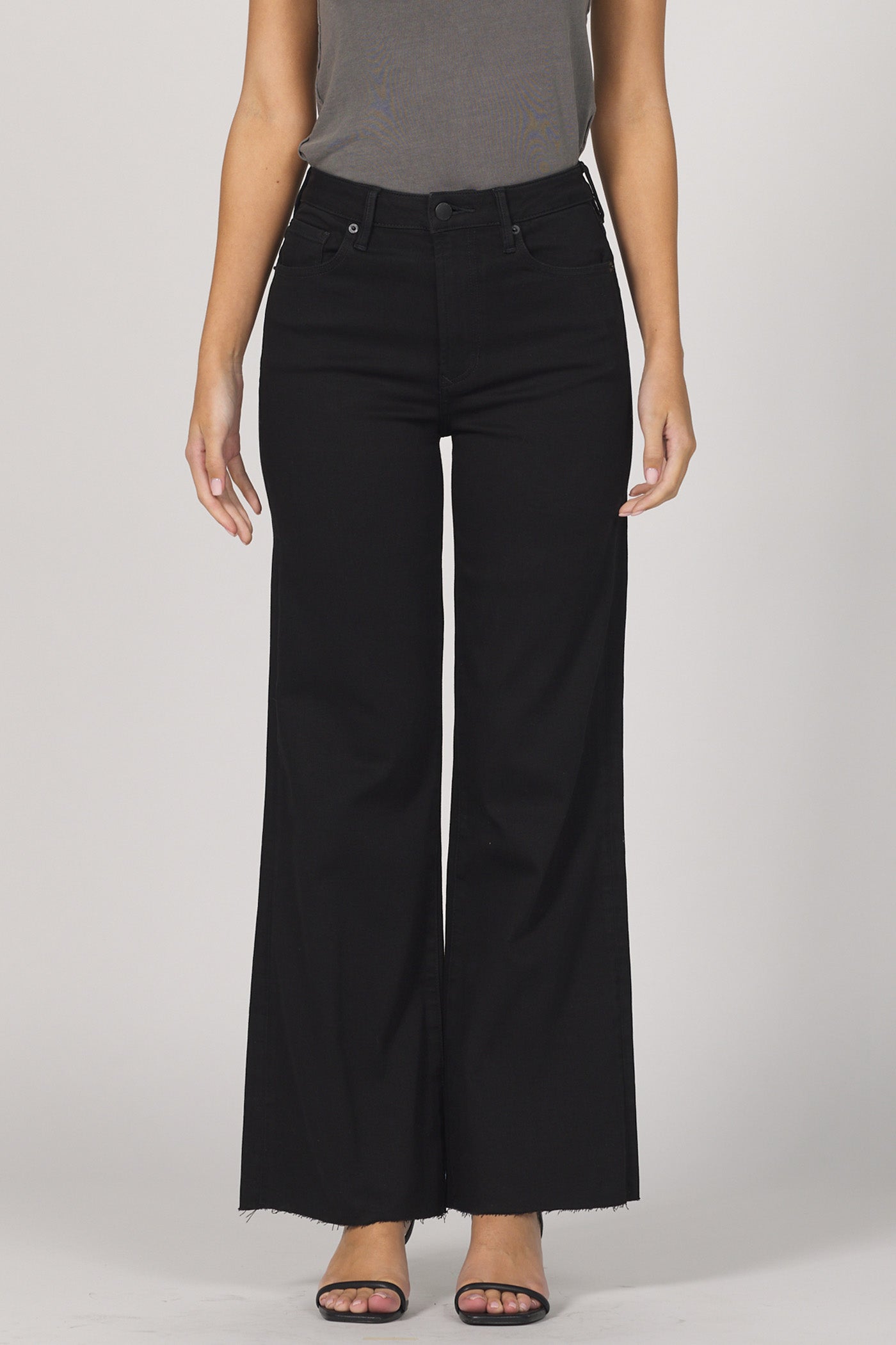 Black High Rise Wide Leg Jean | Dear John Fiona