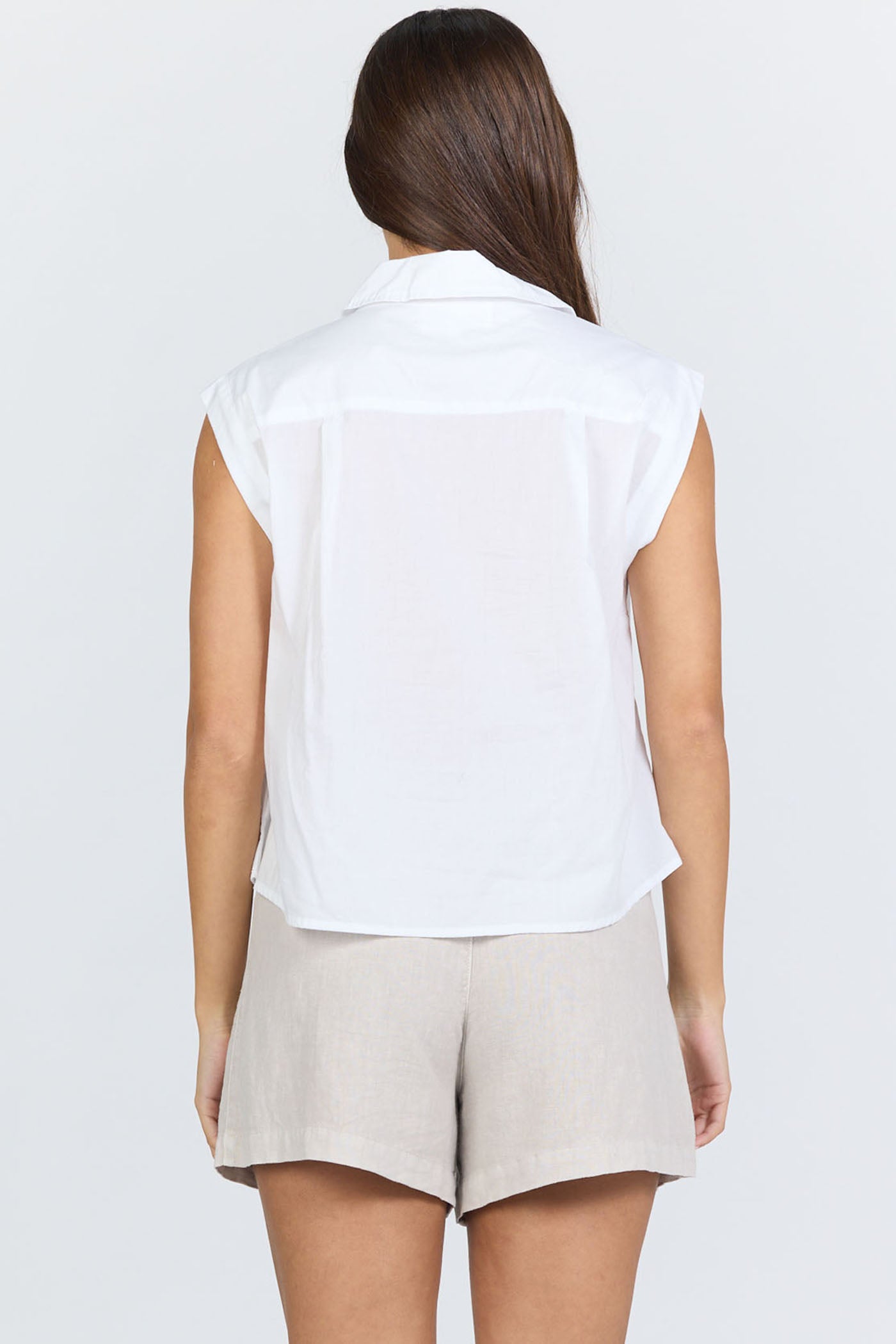 Crisp Cotton Sleeveless Popover