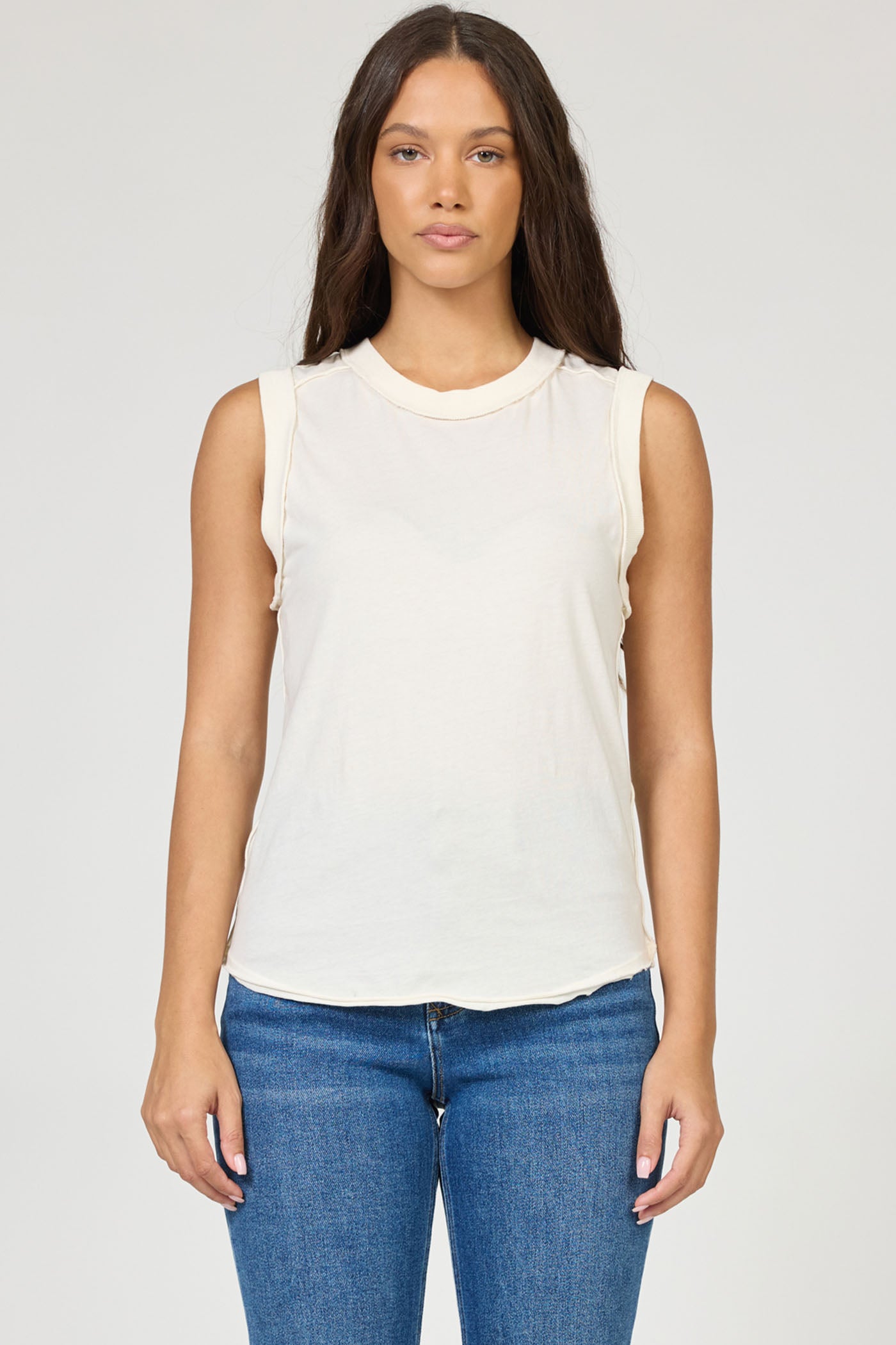 Mineral-Washed Muscle Tank Top