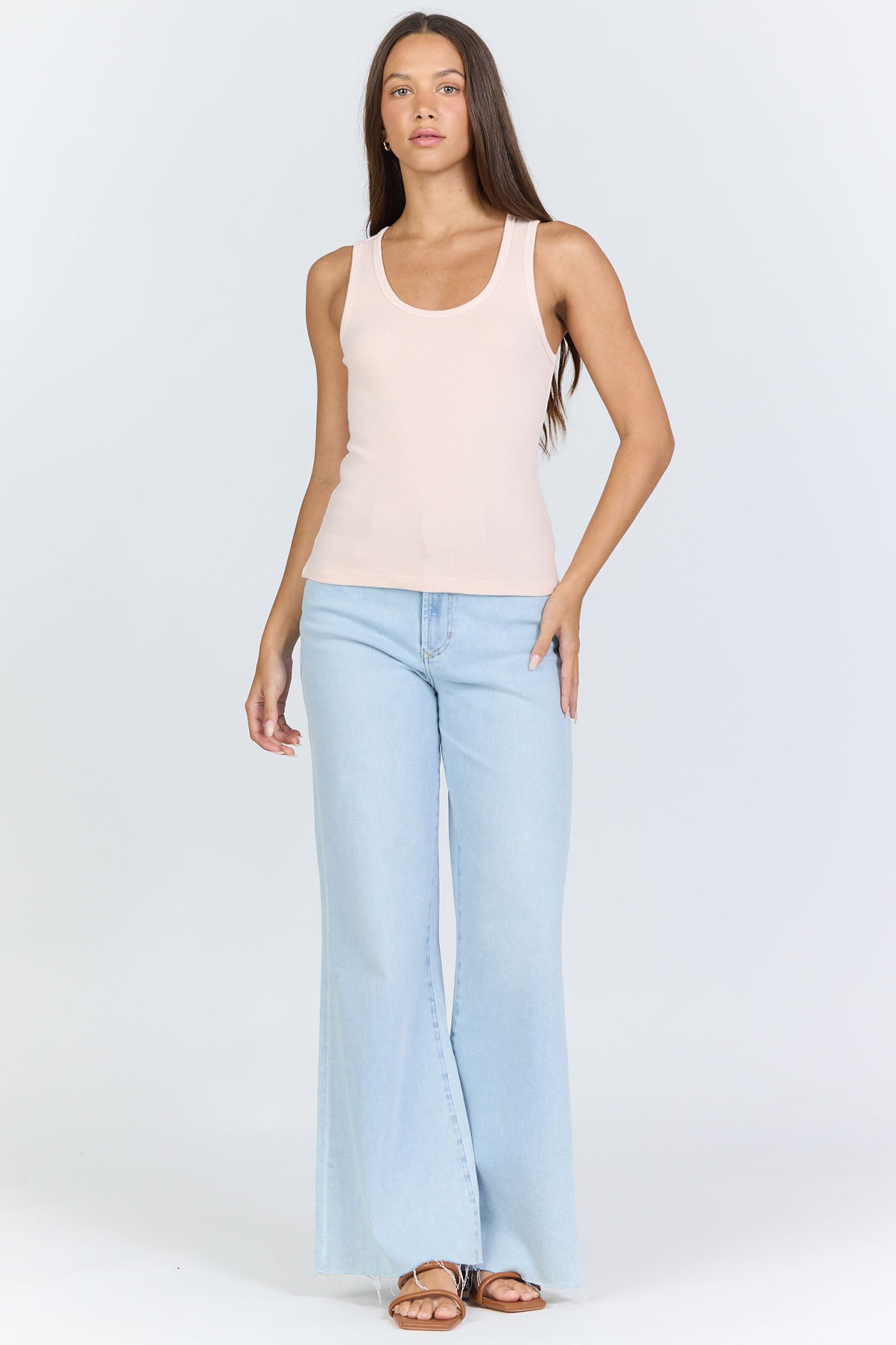 Essential Ribbed Scoop Neck Tank