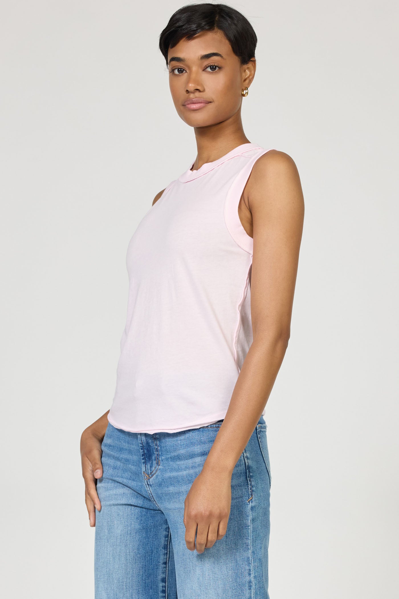 Mineral-Washed Muscle Tank Top