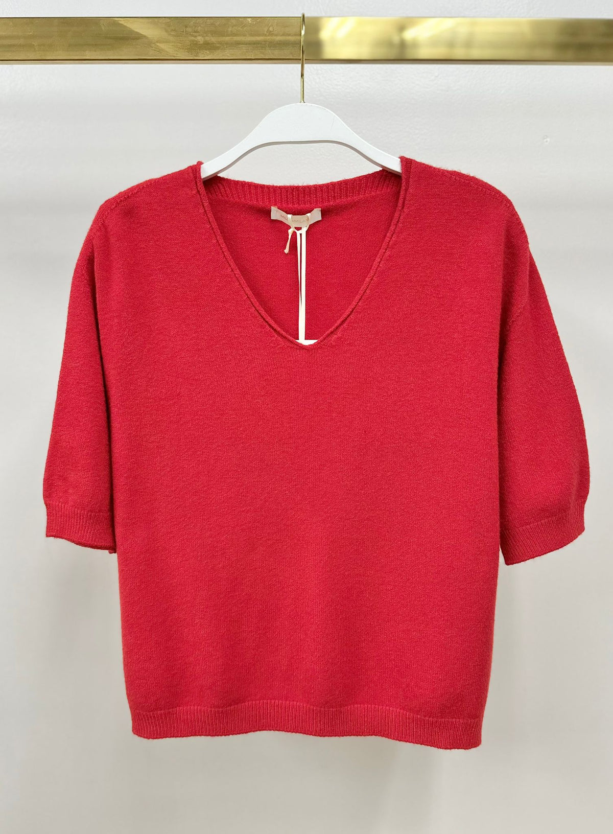 V-Neck Batwing Sleeve Knit Top