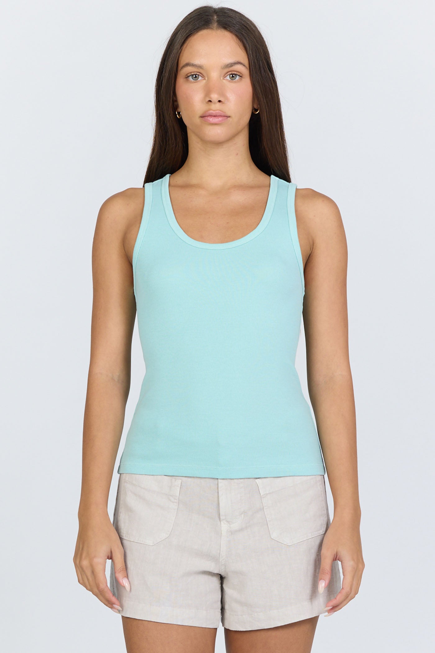 Essential Ribbed Scoop Neck Tank