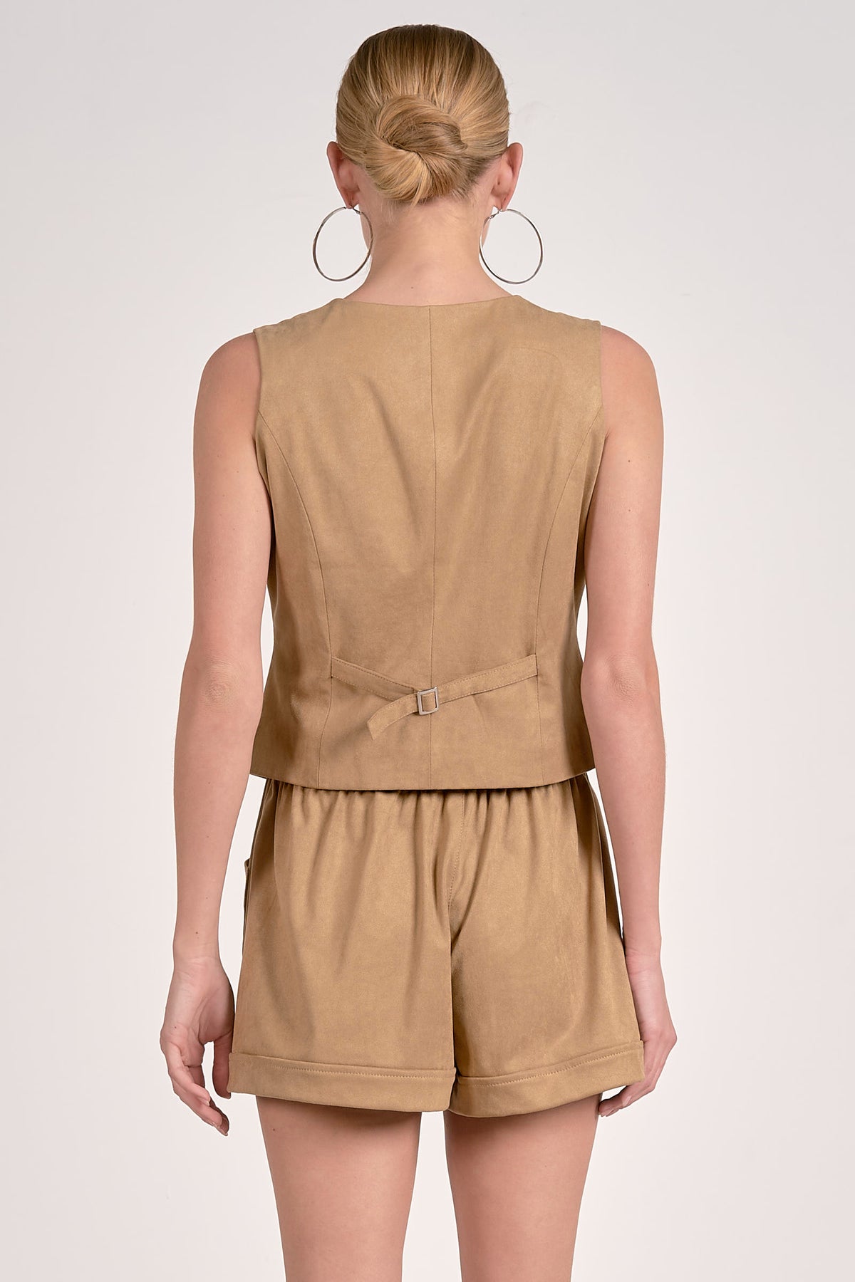 Suede Sleeveless Vest