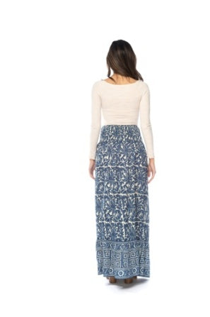 Block Print Maxi Skirt