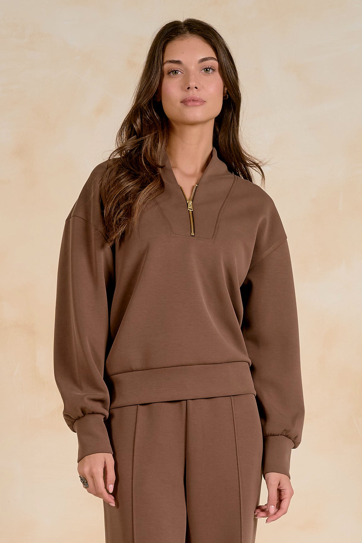 Cozy Quarter-Zip Long Sleeve Top