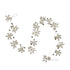 Handmade Wool Felt Snowflake Garland with Gold Finish Metal Bells