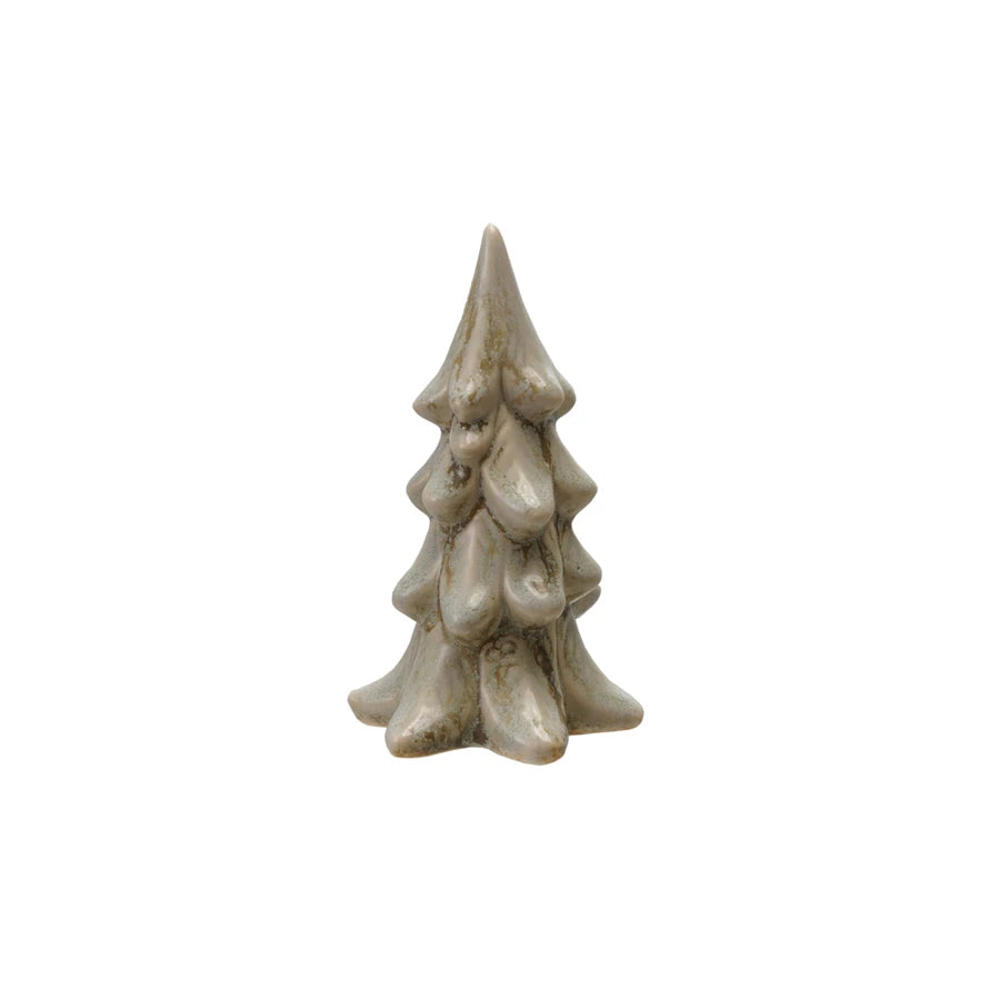 Stoneware Tree, Reactive Glaze, Light Green