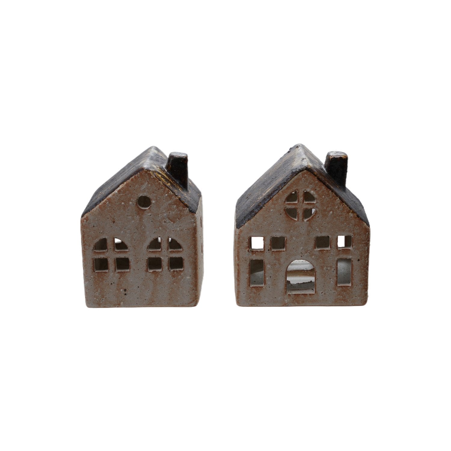 Stoneware House, Reactive Glaze, 2 Styles (Each Will Vary)