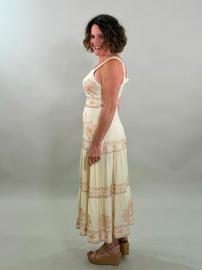 Embroidered Boho Maxi Dress