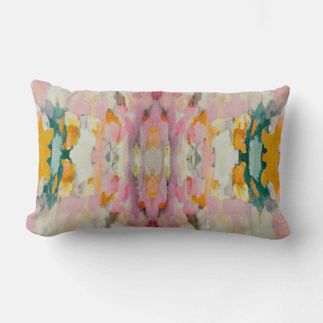 Abstract Modern Art Colorful Lumbar Pillow