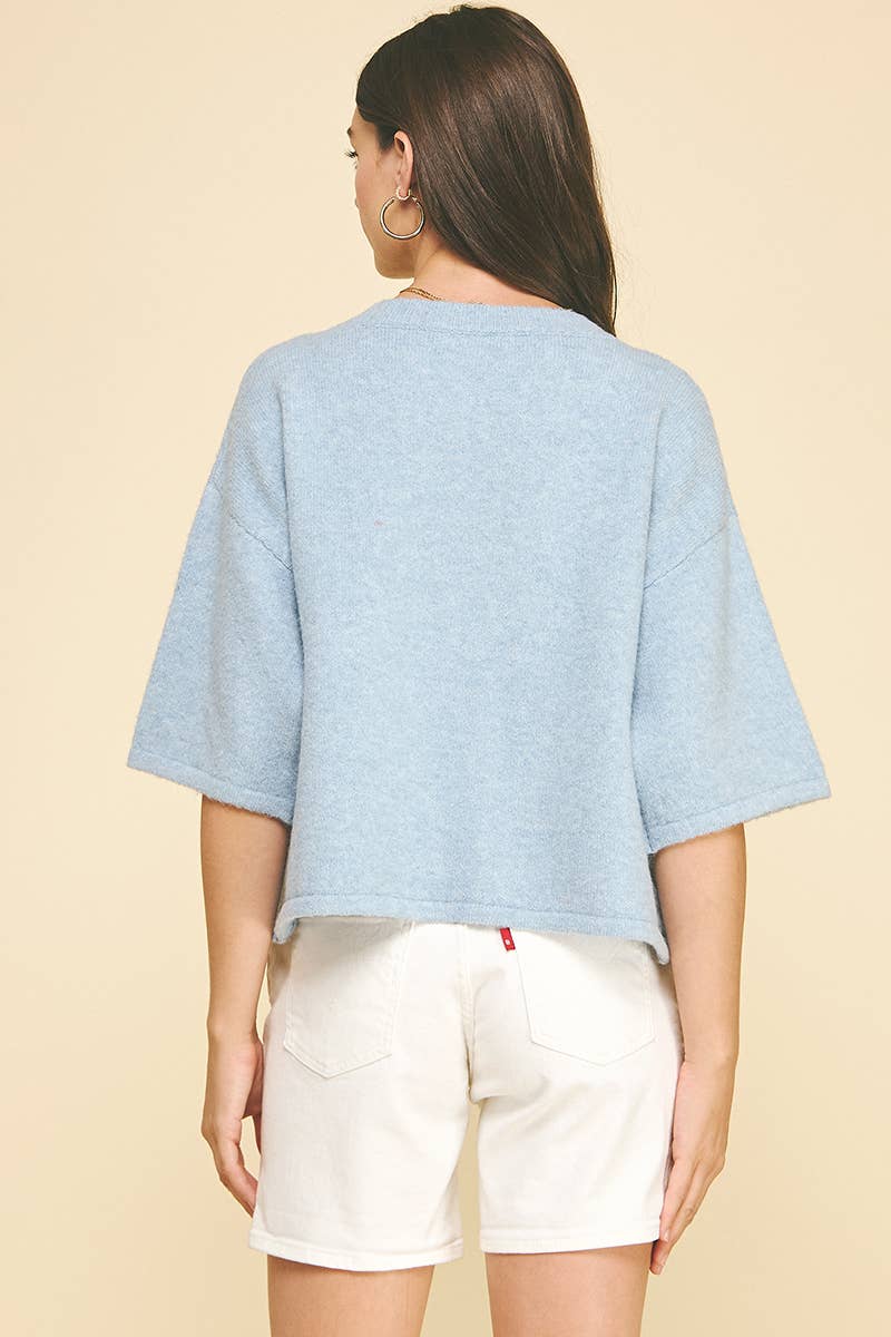 Cozy Button-Front Short Sleeve Cardigan