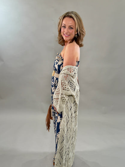 Patterned Wide Leg Jumpsuit