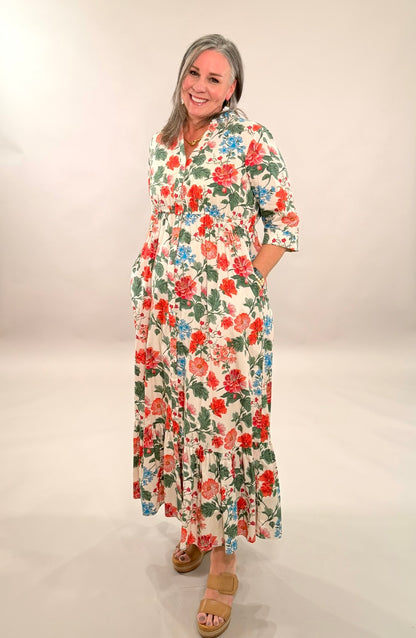 Botanical Bliss Tiered Maxi