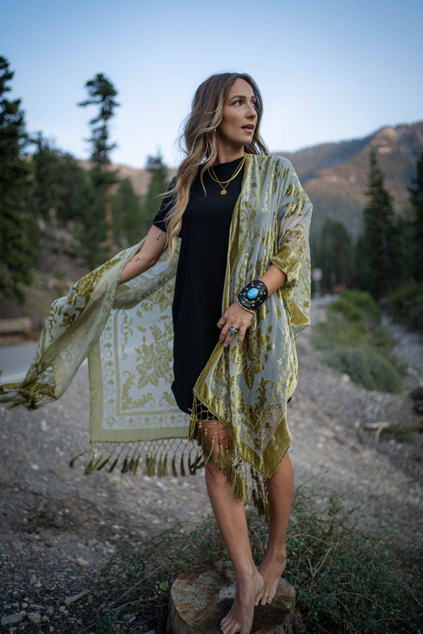 Chic Velvet Kimono