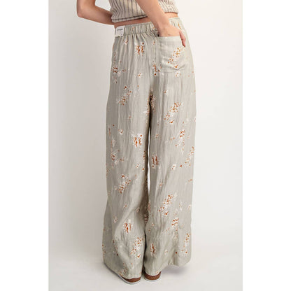 Vintage Floral Pull On Pants