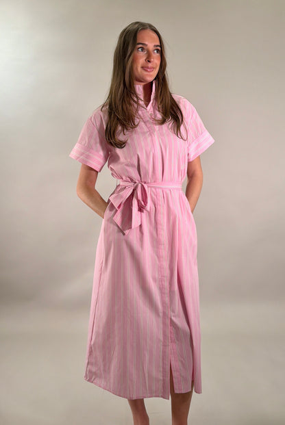 The Seaside Stripe Midi Shirtdress