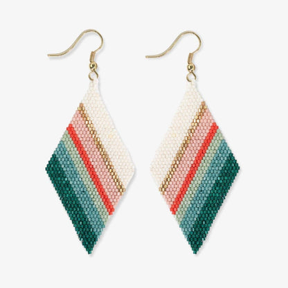 Frida Mixed Stripe Beaded Earrings