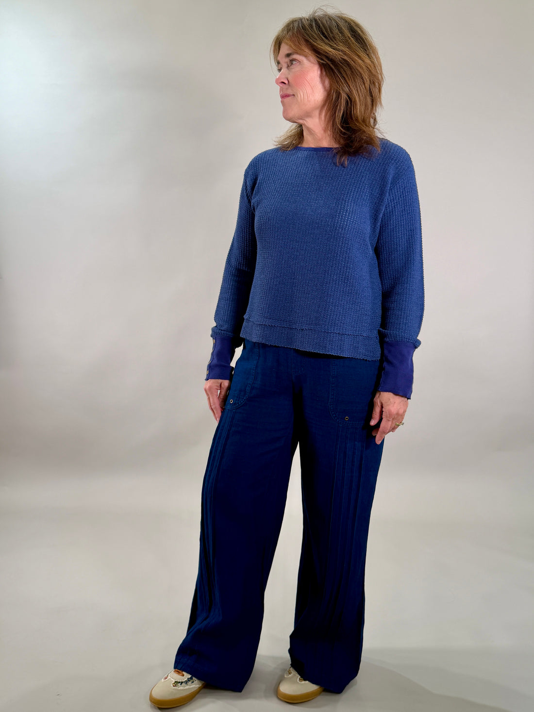 Indigo Twill Pull-On Trouser