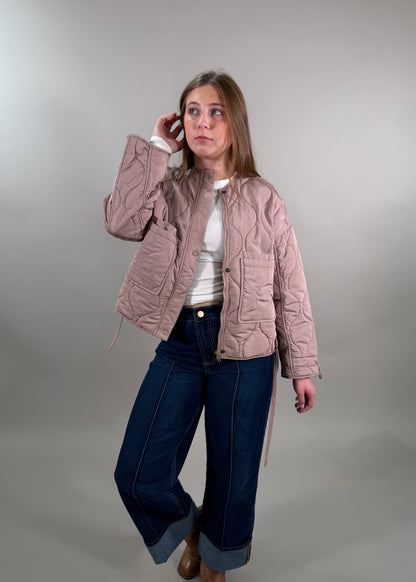 Quilted Jacket with Adjustable Cords