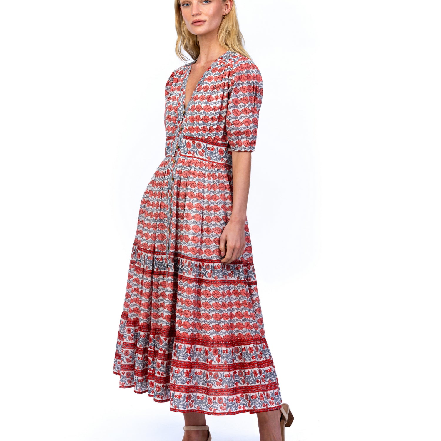 Rose Tiered Maxi Dress