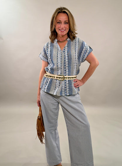 Structured Tweed Statement Top