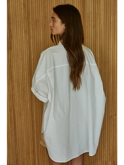 Oversized Cuff Hem Shirt