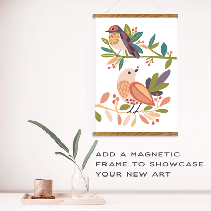 Birds on a Branch Art Paint by Number Kit