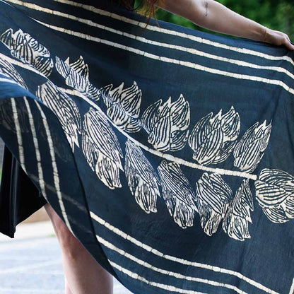 Artisan handmade cotton blockprint women scarf/wrap - Jungle