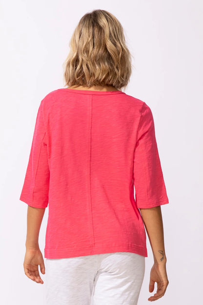 Cotton Slub Seamed Elbow Tee