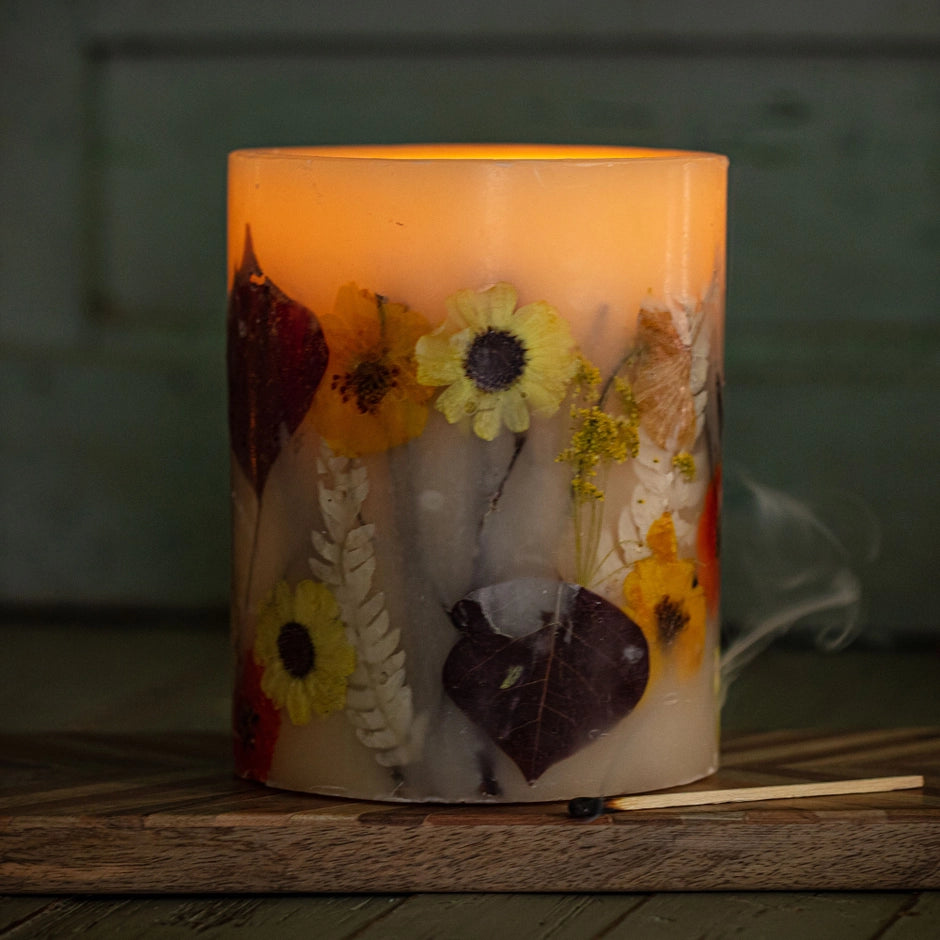 Honey Tobacco Small Round Botanical Candle