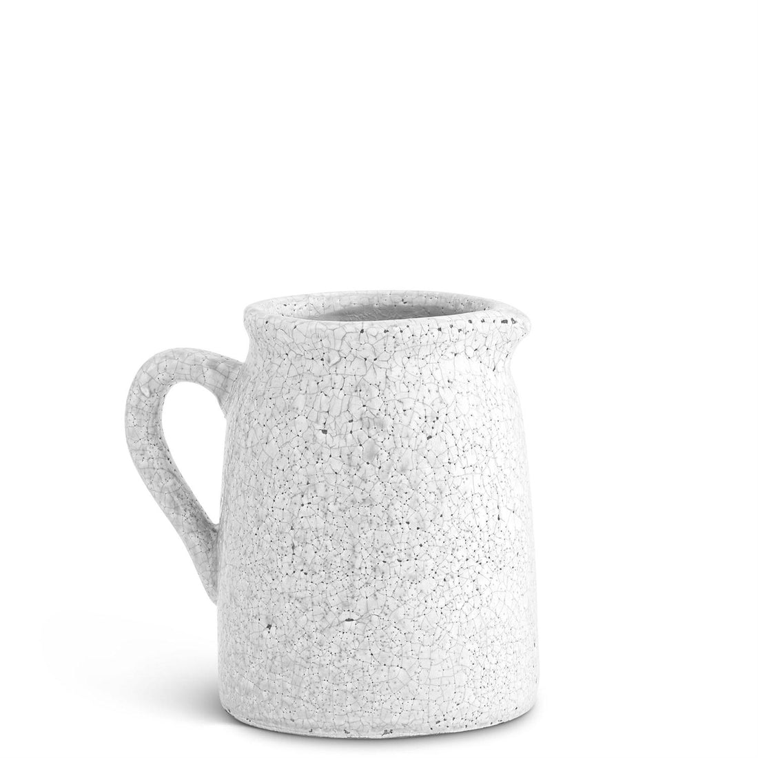 White Crackle-Glazed Terracotta Pitchers