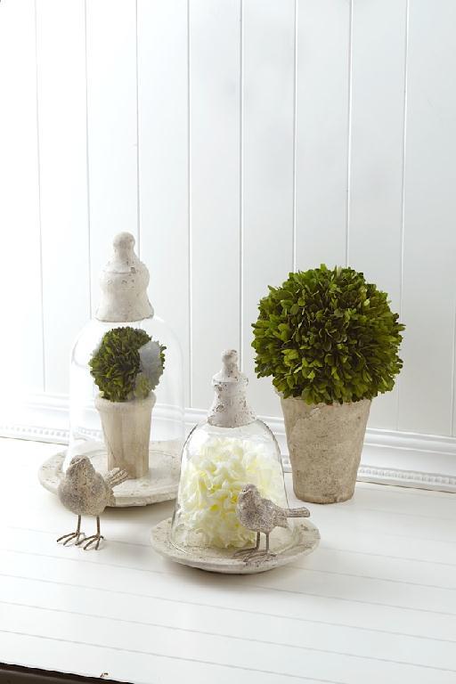 4-Inch Distressed Gray Resin Bird with Metal Legs