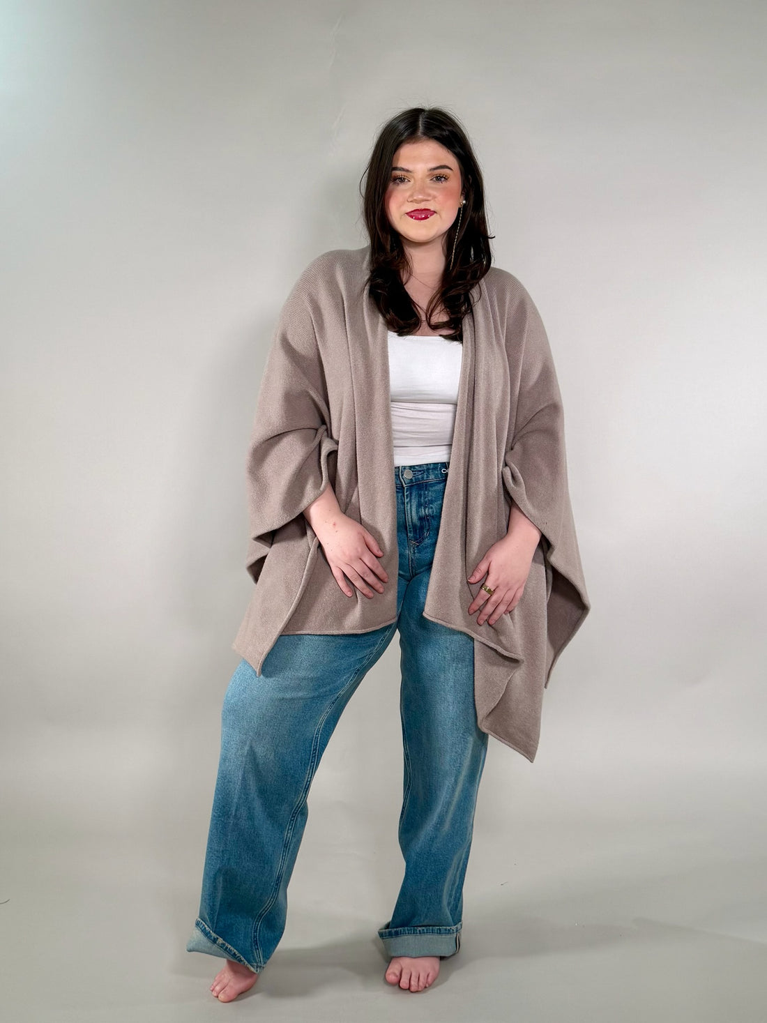 Knit Dolman Open Cardigan