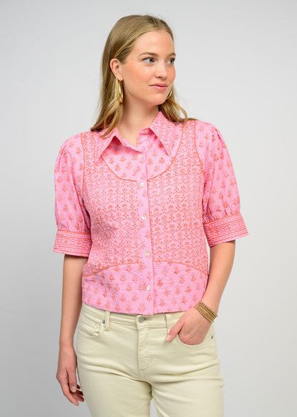 Block Print Stitched Blouse
