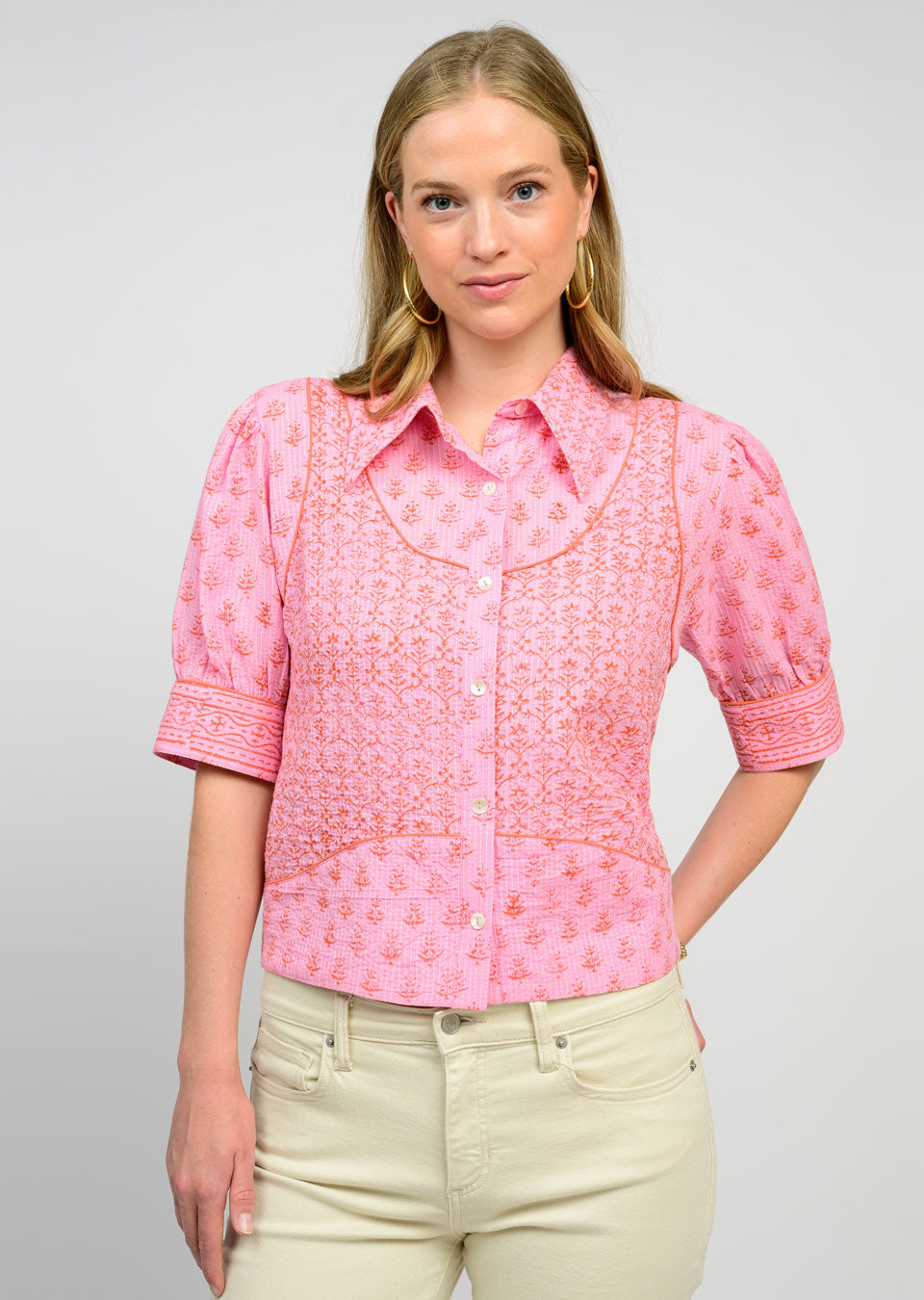 Block Print Stitched Blouse